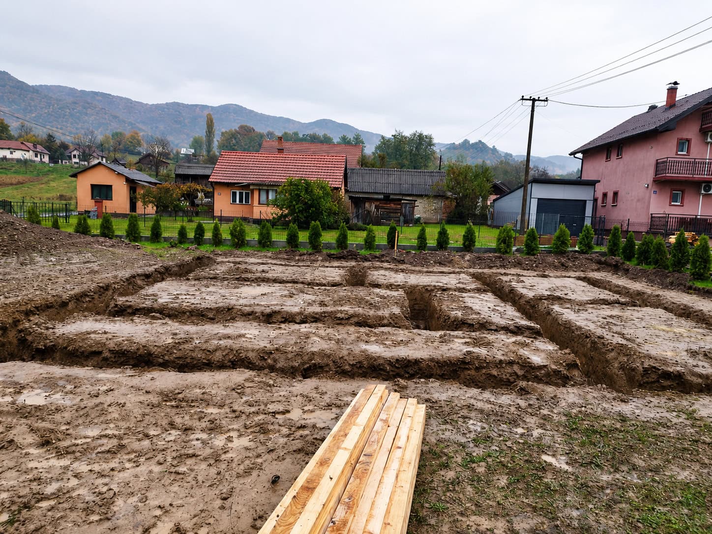 kopanje trakastih temelja